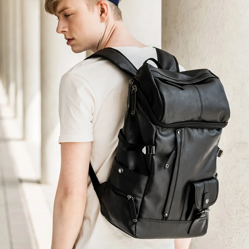 Рюкзак унисекс из ПУ кожи для подростков|fashion leather backpack|leather backpackleather fashion backpack |