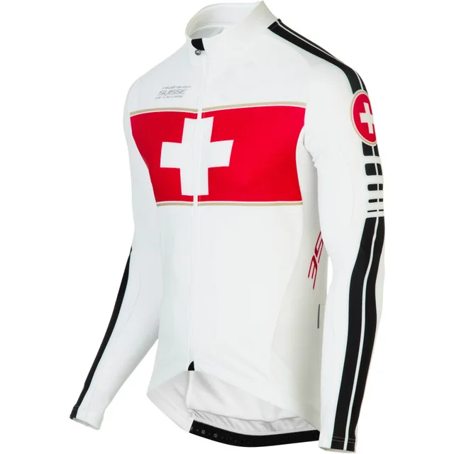 

2019 Switzerland Team Cycling Jersey Long Sleeve MTB Clothing Bike Clothes Ciclismo Maillot triathlon Jersey