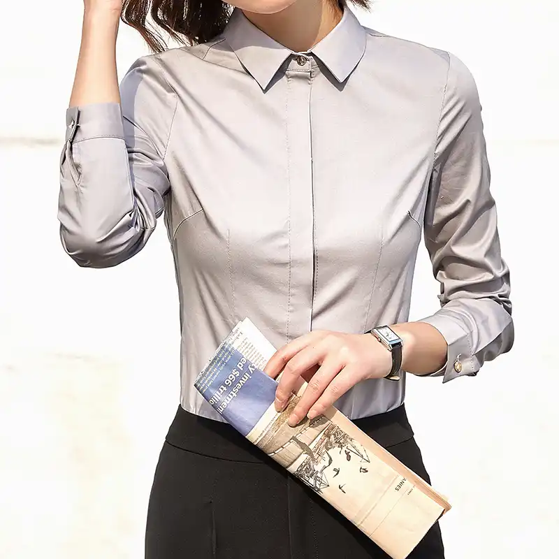 silver dress shirt womens