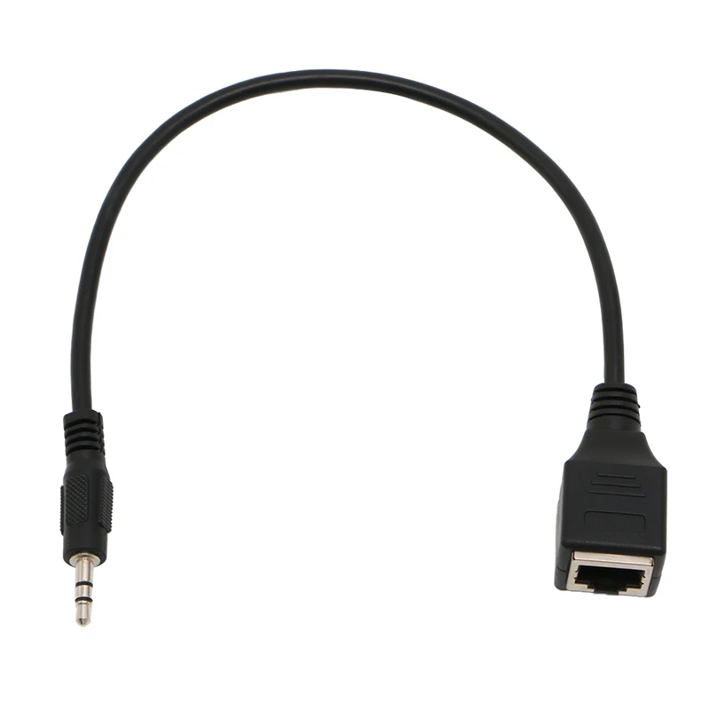 

1Pc 3.5mm 1/8" Male Jack TRS Audio Cable To RJ45 Socket Ethernet Adapter Wire