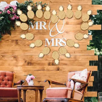 

10pcs Wooden Ornament Pineapple Shape for DIY Scrapbooking Party Home Decor DIY Craft Wedding Decoration