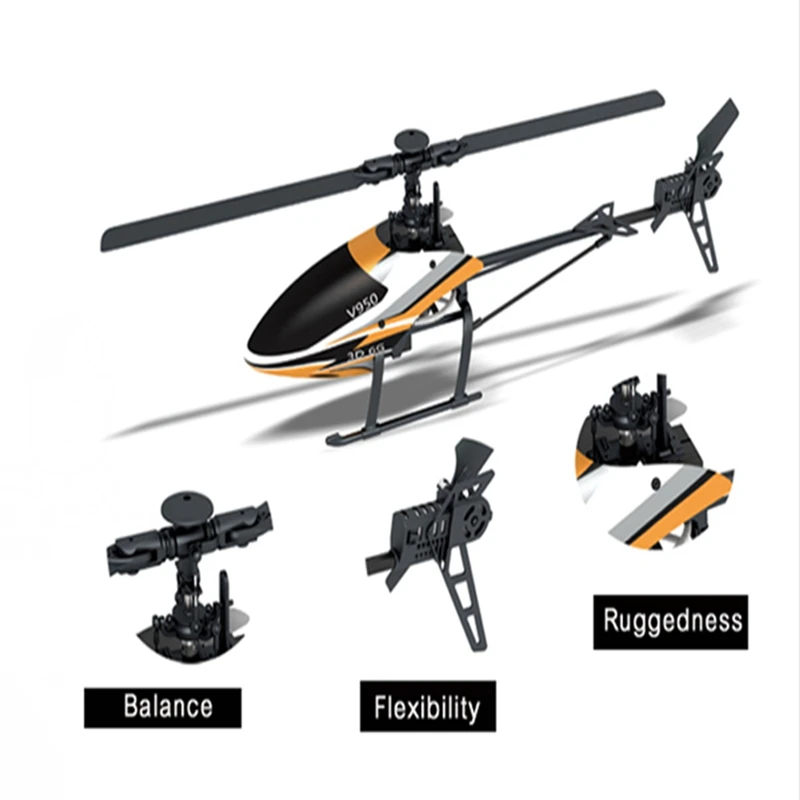 Оригинальный WLtoys V950 2 4G 6CH 3D6G система бесщеточный Flybarless RC вертолет BNF|helicopter bnf|rc