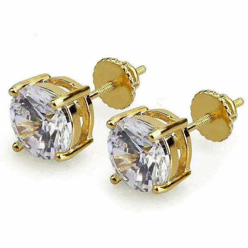 

2019 Stud Earrings Fashion Jewelry Unisex Trendy Women/Men Crystal Earrings Cubic Zircon Earring Piercing Gifts Wholesale H3M165