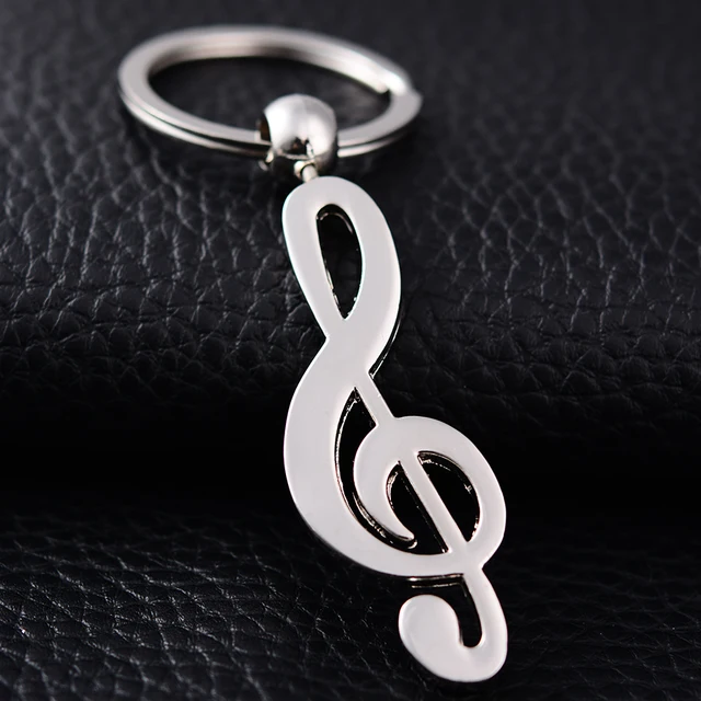 10PCS Fashion Musical Note Keychains Sleutelhanger Creative Metal Key Holder Car Keyfobs Porte Clef Charm Jewelry Gift J001 5