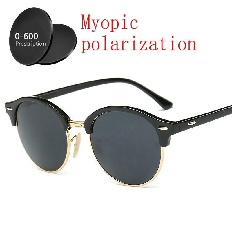 

2019 Fashion luxury brand designer finished myopia polarized sunglasses men square optical fishing Square Driving goggles FML