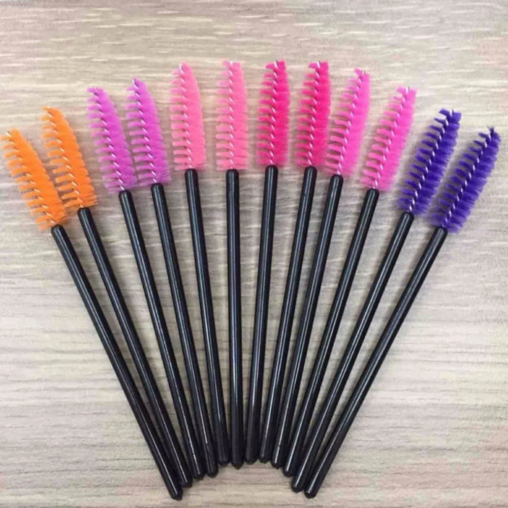 

10 pcs One-Off Disposable Eyelash Mini Brush Mascara Applicator Wand makeup Brushes Eyes Care Better Styling Tools Random Color