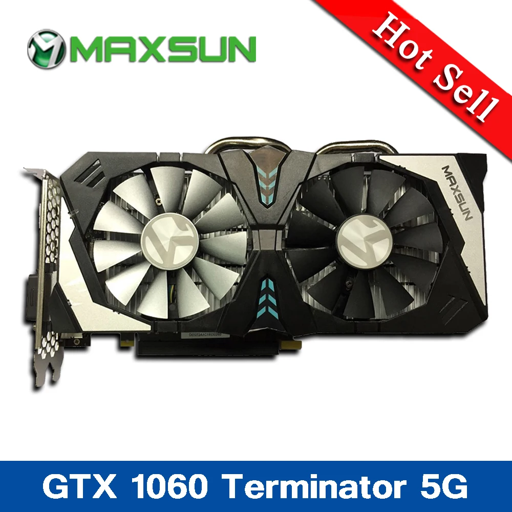 

MAXSUN GTX1060 Terminator 5G video card 5G 160bit GDDR5 8008MHz 1506-1708MHz 1280units PCI Express 3.0 Graphics Card for Gaming