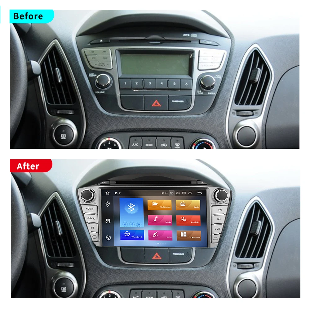 EKIY 2G+ 32G Восьмиядерный Android 8,1 автомобильный dvd-плеер для hyundai Tucson IX35 2009- Авто Мультимедиа стерео радио gps Navi система