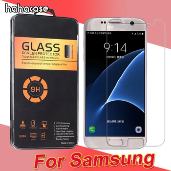 

50pcs 2.5D Glossy Tempered Glass For Samsung Galaxy S7 S6 S5 S4 Note 5 4 3 Explosion Proof Screen Protector With Acrylic Box