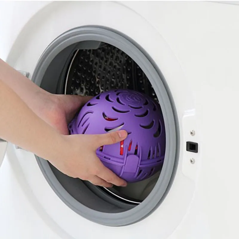 Фиолетовый Модный инструмент для чистки одежды практичный контейнер для стирки бюстгальтера с двойным мячом, мойка бюстгальтера для мытья мяча высокого качества