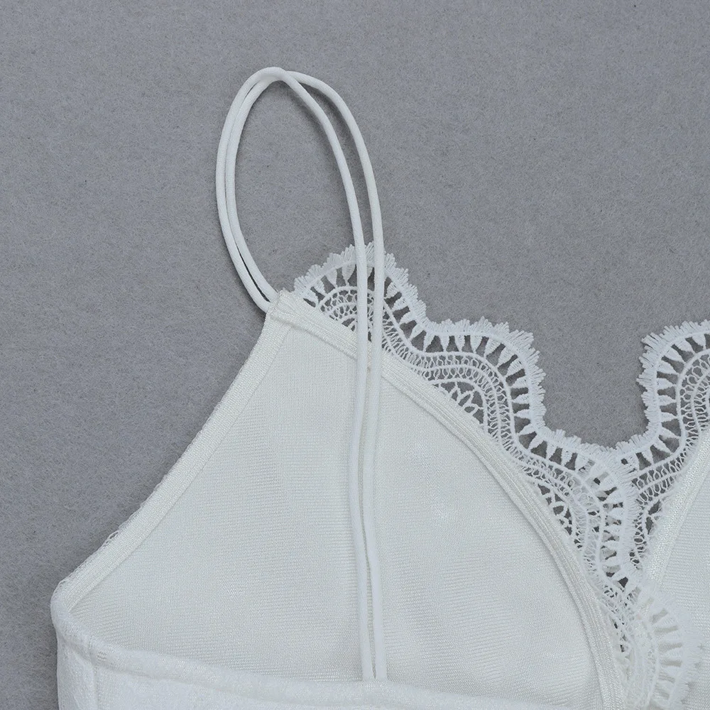 Высокое качество белый v-образный вырез кружева Bodycon район бандажный купальник сексуальные Модный Купальник