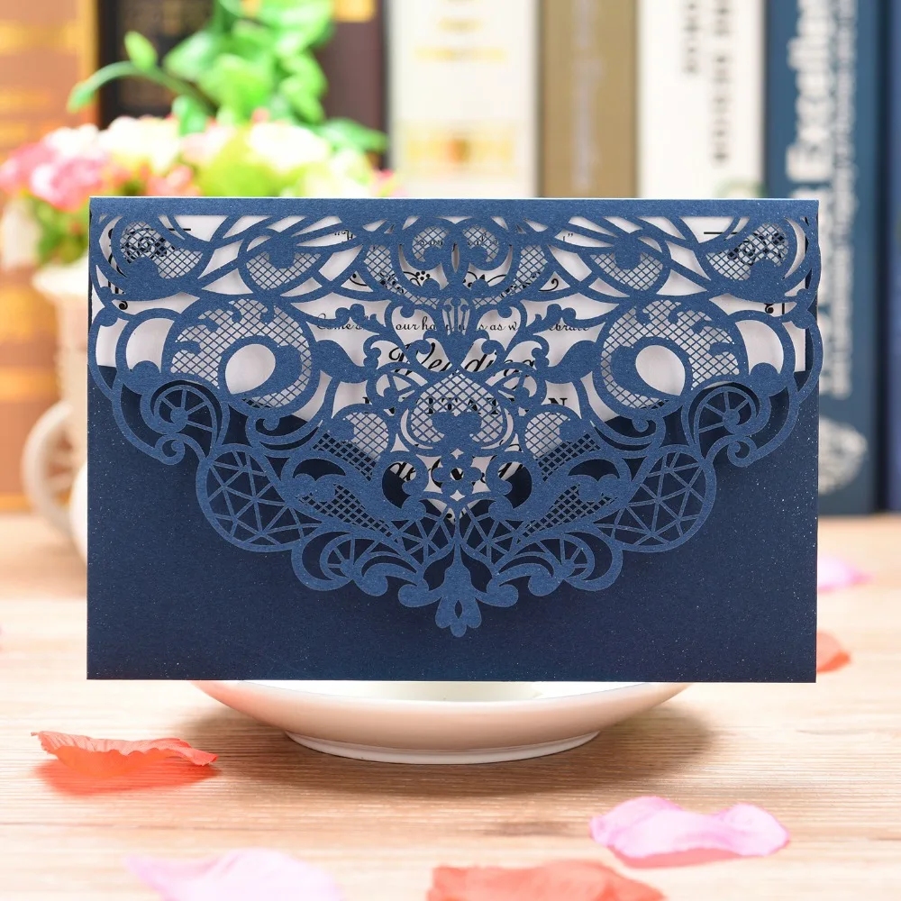  5 PCS Flowers design unique packet style wedding invitationsshare wedding announcement invitation c - 33010727196