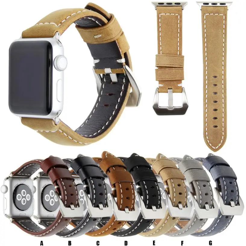 Kinganda кожаный ремешок сменный ремешок для часов Apple Watch 38 мм Горячий 18Apr6 Прямая поставка F