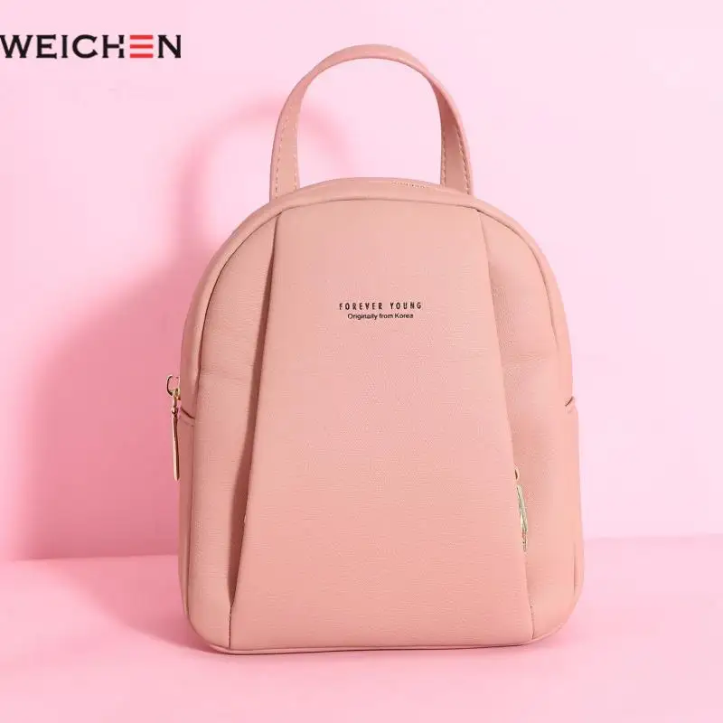 buy Weichen Women Small Backpack 2019 New Brand Designer Pu Leather Female Backpacks Young Girl Mini Backpack School Bags