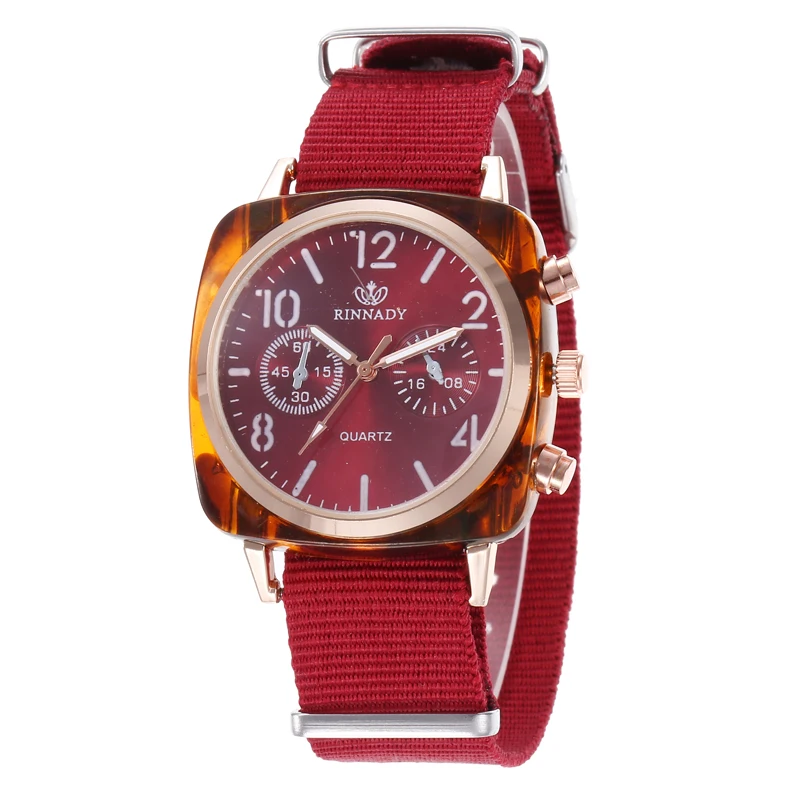 Nato нейлоновый ремешок кварцевые женские часы лучший бренд Пара часы для мужчин модные повседневные наручные часы для влюбленных Relojes erkek saat - Цвет: Men Red
