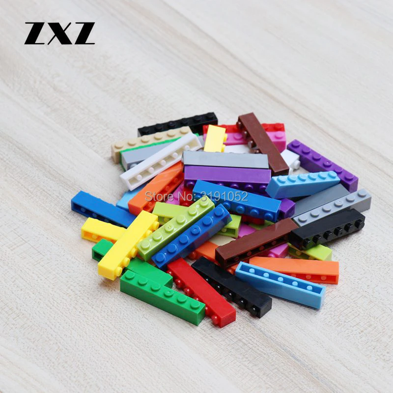 

MOC Brick 1X6 ABS Plastic Building Blocks Early Learning DIY Toys for Boys & Girls Compatible With Legoes 3009 100 Pieces