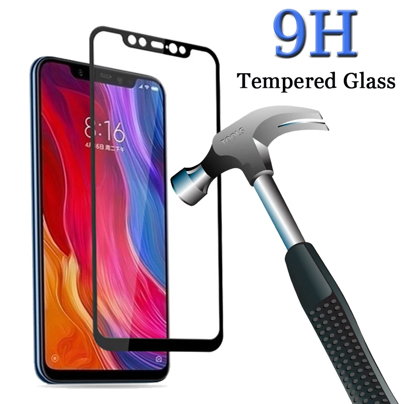 2-5D-cristal-templado-Xiaomi-Mi-8-9H-Dureza-cristal-templado-Xiaomi-Mi-8-protector-pantalla