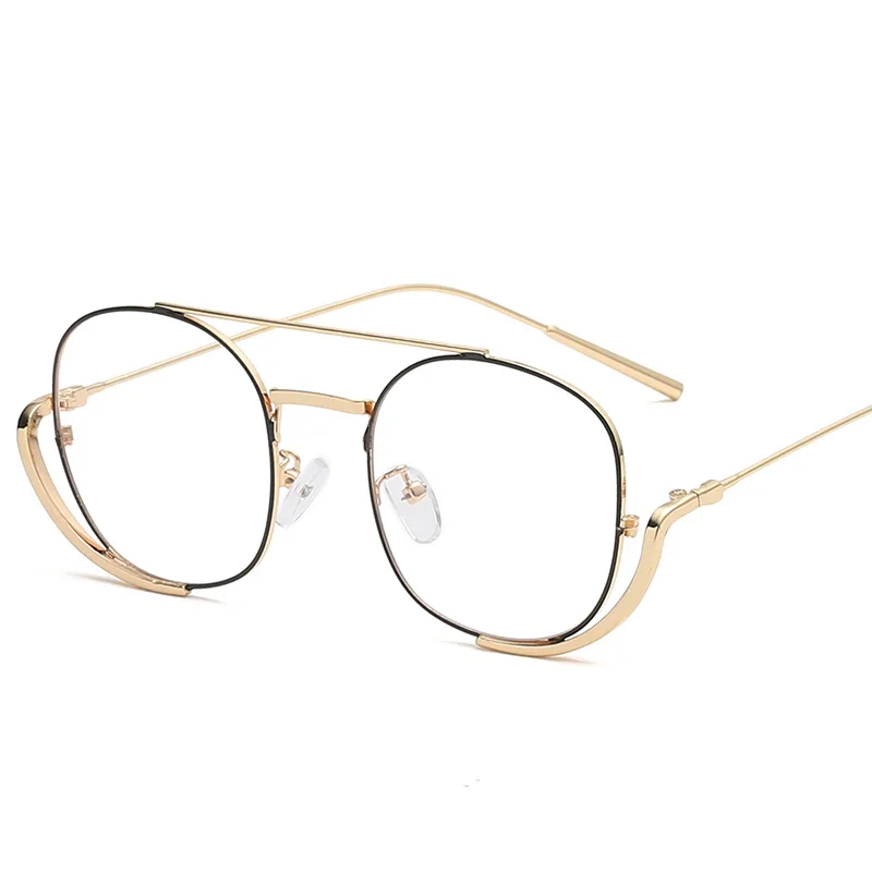 Zilead, Модные металлические необычные очки, оправа для мужчин и женщин, оптические очки Sepectacle, компьютерные очки, очки - Цвет оправы: black gold