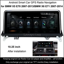 10.25 “Touch Android автомобиль Райдо GPS для BMW X5 E70 (2007-2013) /BMW X6 E71 (2007-2014) интеллект Автомобильный Мультимедийный Плеер
