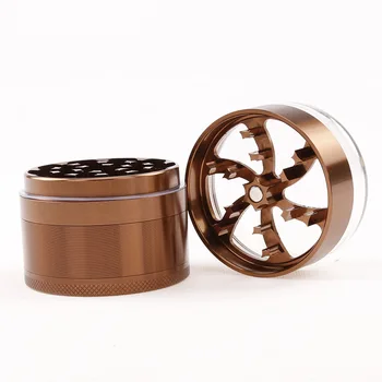 

100pcs/lot 2016 diametre 63mm Transparent Cover Grinder as christmas gift Aluminium Alloy smoke Herb Tobacco grinder Crusher