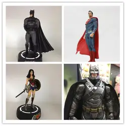 DC COMICS Супер герой Бэтмен/Wonder Woman/супермену с светодио дный света ПВХ фигура Коллекционная модель игрушки