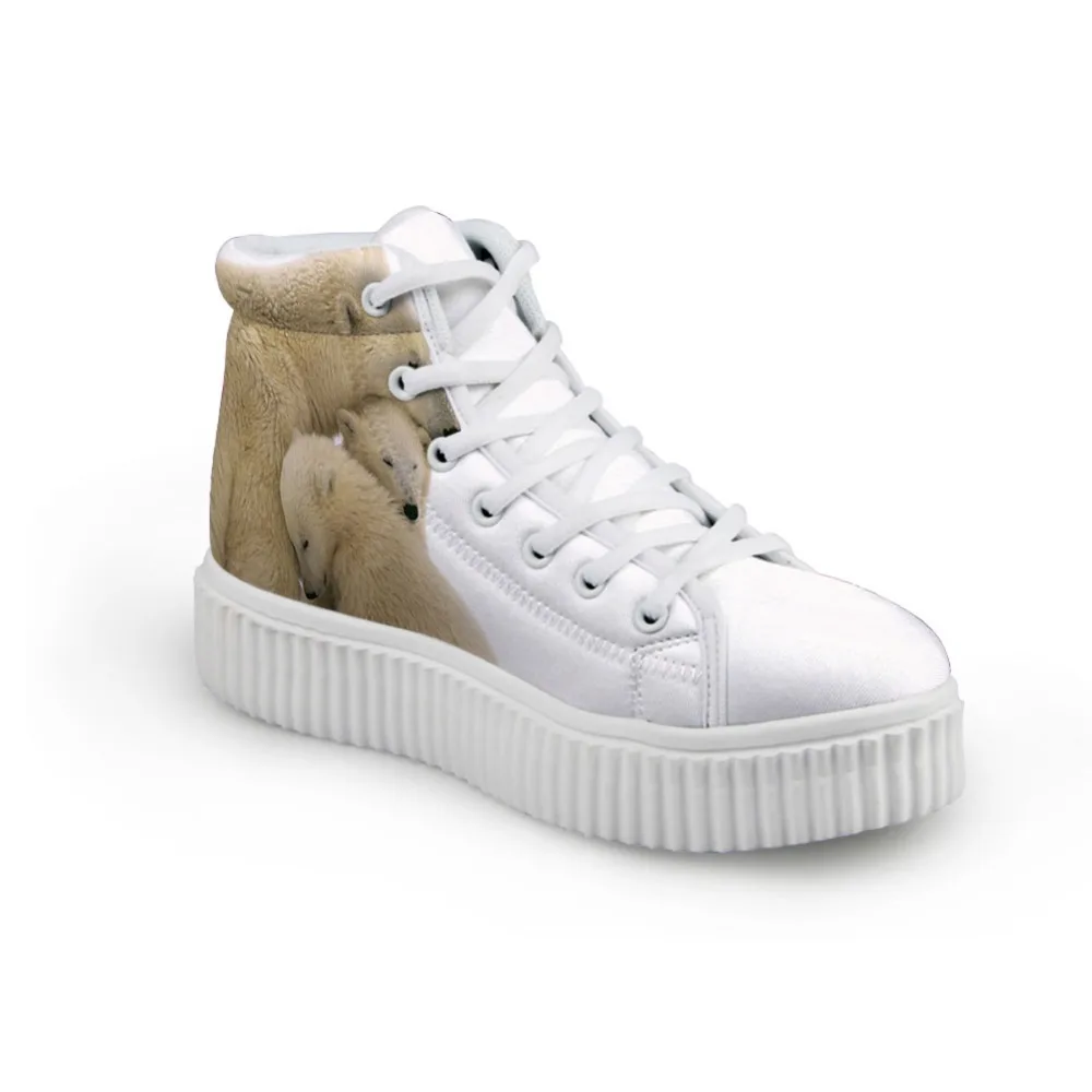 Buy Noisydesigns Female Creepers Shoe Polar bear Print