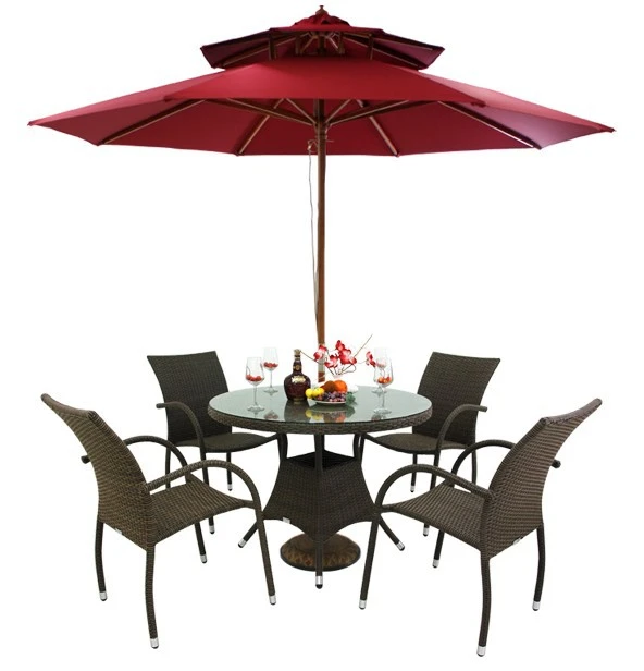 Outdoor Rattan Patio Furniture New Leisure 5 Pc Dining Table Set With 4 Chairs Patio Furniture Rattan Patiorattan Outdoor Furniture Set Aliexpress