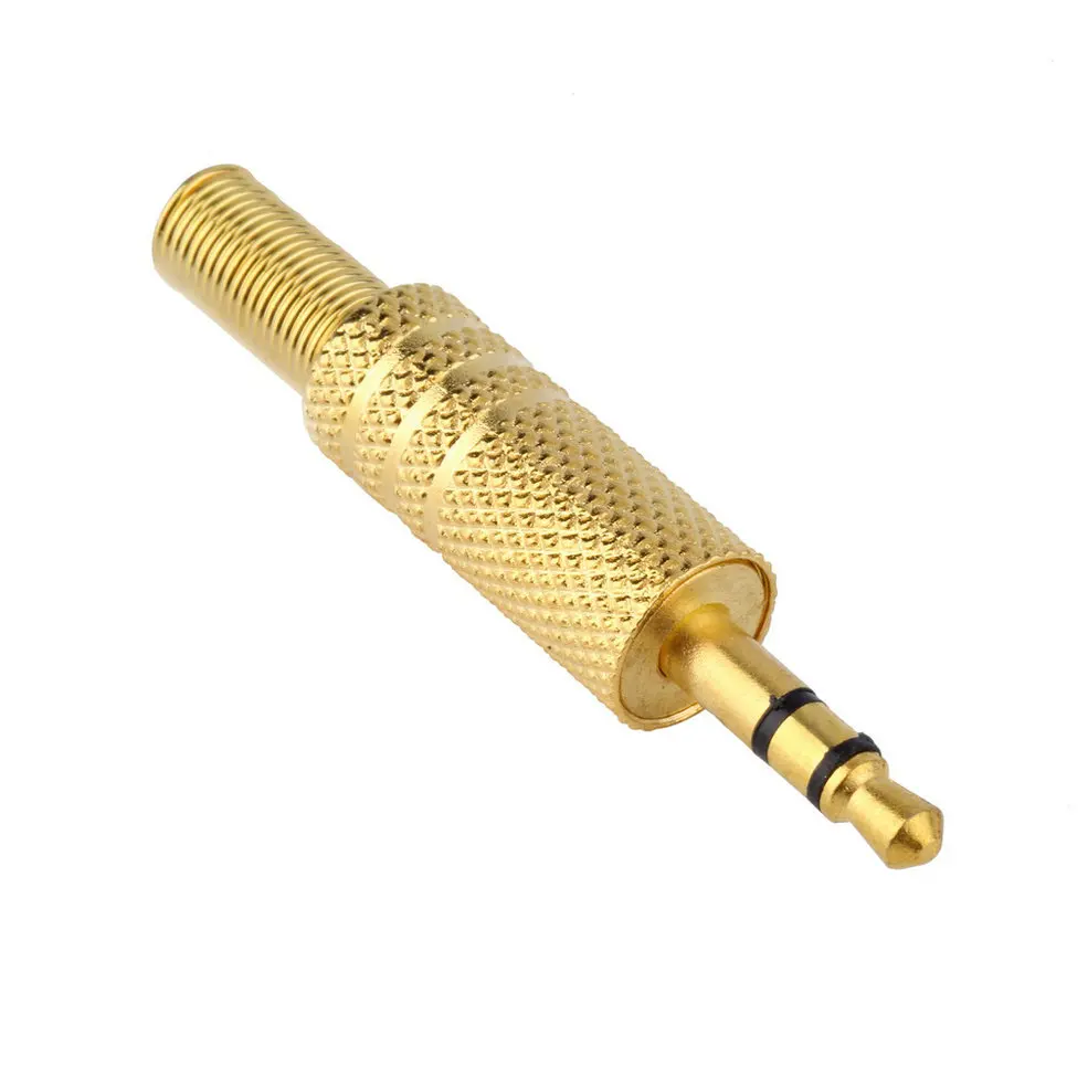 

3.5mm 3 Pole Stereo Male Jack Plug Connector Solder Part For Headphone Top Sale