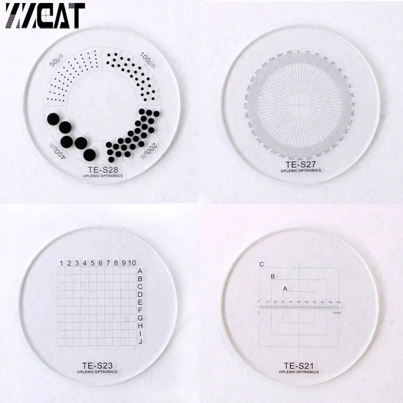 20.4mm Optical Glass Eyepiece Reticle Microscope Ocular Micrometer