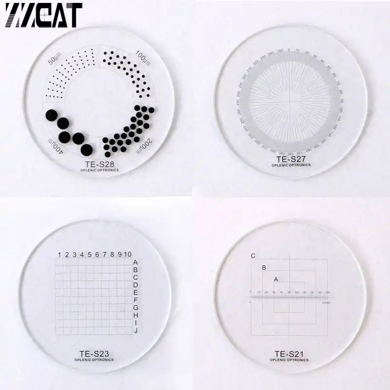 20.4mm Optical Glass Eyepiece Reticle Microscope Ocular Micrometer