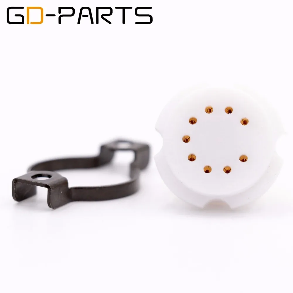 GD-PARTS 2 шт. CMC тефлон 9 pin Ламповые панели для 6DJ8 12AX7 EL84 12AU7 ECC83 E88CC 7025 ECC82 12AT7 Винтаж усилитель "сделай сам"