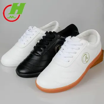 

Man-made Leather Tai Chi Shoes Martial Art Performance Kung Fu Shoes Taiji Boxing Practice Shoes Free Flexible