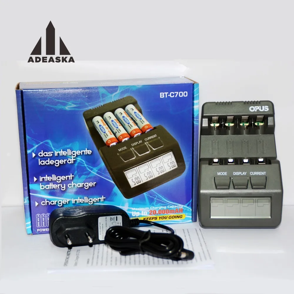 Оригинальное зарядное устройство OPUS BT C700 NiCd NiMh с ЖК дисплеем цифровое