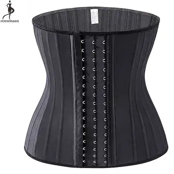 

Latex Corset Underbust Corsets Spiral Steel Bone Waist Slimming Cincher Solid Black Ivory Shinny Bustier Women Weight Loss Korse