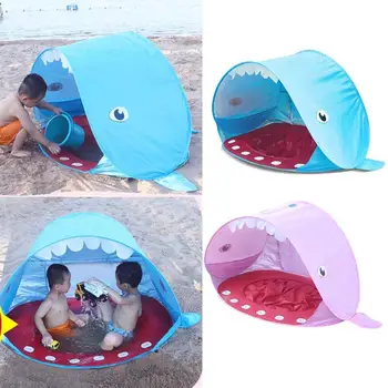 

Summer Baby Beach Tent Kids Whale Shape UV Protection Rain-proof Shelter Pop Up sun Awning Tent Children Sunshelter with Pool