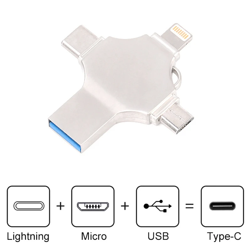 

Wedding gifts for guest Flash Drive USB Memory Stick 4-in-1 U Disk Compatible for iPhone/iPad/iPod/Mac/iOS/Android souvenir gift