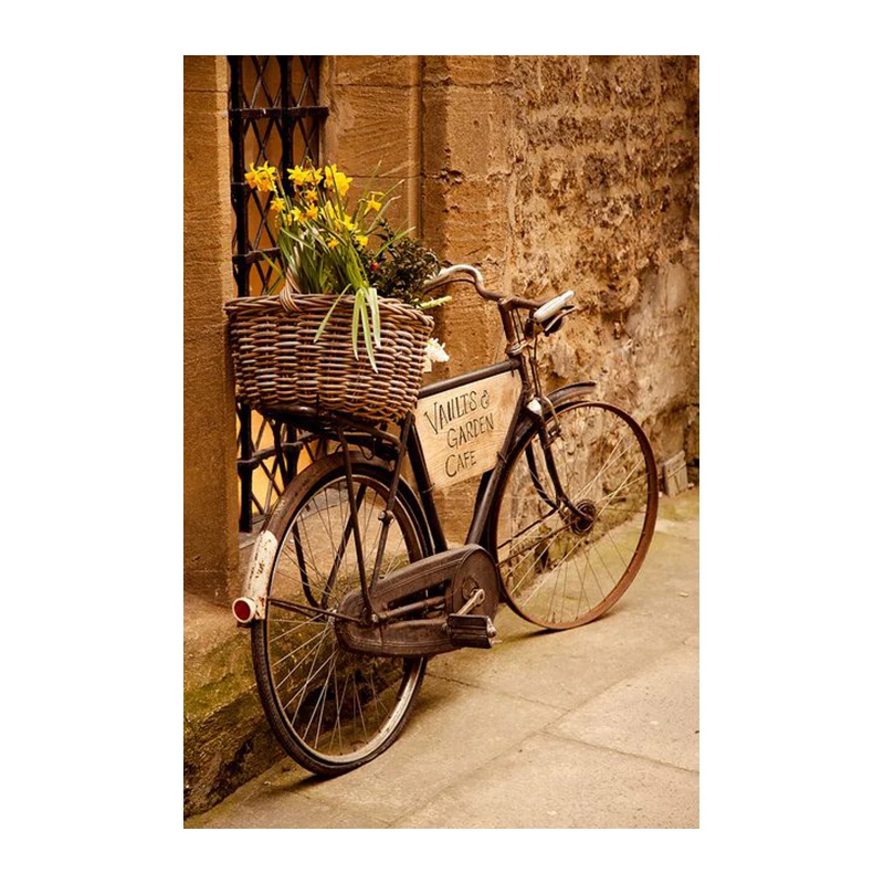 DIY 5D Diamond Painting Bicycle Landscape Diamond Embroidery Sticker Home Decoration Accessories WHH