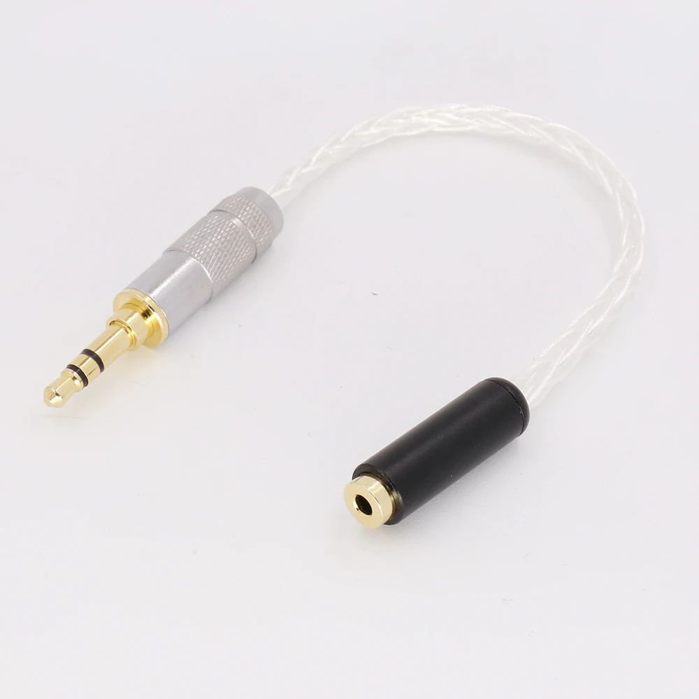 3 5mm 3 Pole Headphone to 2 5mm TRRS Balanced Female Aux Cable TRRS Audio Jack 7N Silver Plated Cable