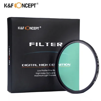 

K&F CONCEPT Slim Multi Coated MC UV HD Lens Filter Protector 37/40.5/49/52/55/58/62/67/72/77/82/86mm For Canon Nikon Sony Camera