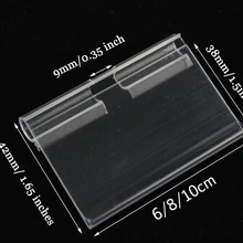 ПВХ Пластик ценник знак этикетка дисплей держатели зажимы утолщение Тип для супермаркета полки крюк стойки белый прозрачный полосы данных