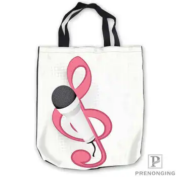 

Custom Canvas notas-de-musica Tote Shoulder Shopping Bag Casual Beach HandBag Daily Use Foldable Canvas #180713-03-7..