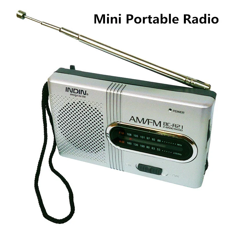 1 New Sale Mini Portable Radio FMAM Outdoor Sport Radio Wireless Stereo Car Radio Loudspeaker FMAM Music with Antenna for Older