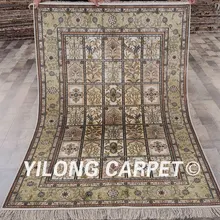 Yilong 4'x6 'персидский Four Seasons шелковый ковер Изысканные Ручной работы Восточный ковер конструкции(yhw757b4x6