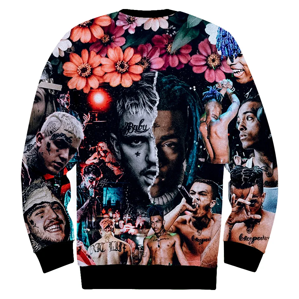 Горячая Распродажа Lil Peep And XXXtentacion 3D свитшоты для мужчин с круглым вырезом и