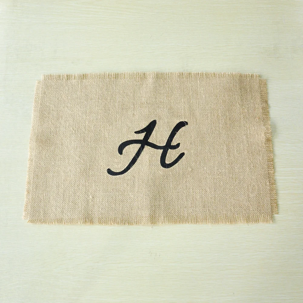Burlap Placemats Monogram Personalized Placemats Wedding Placemats