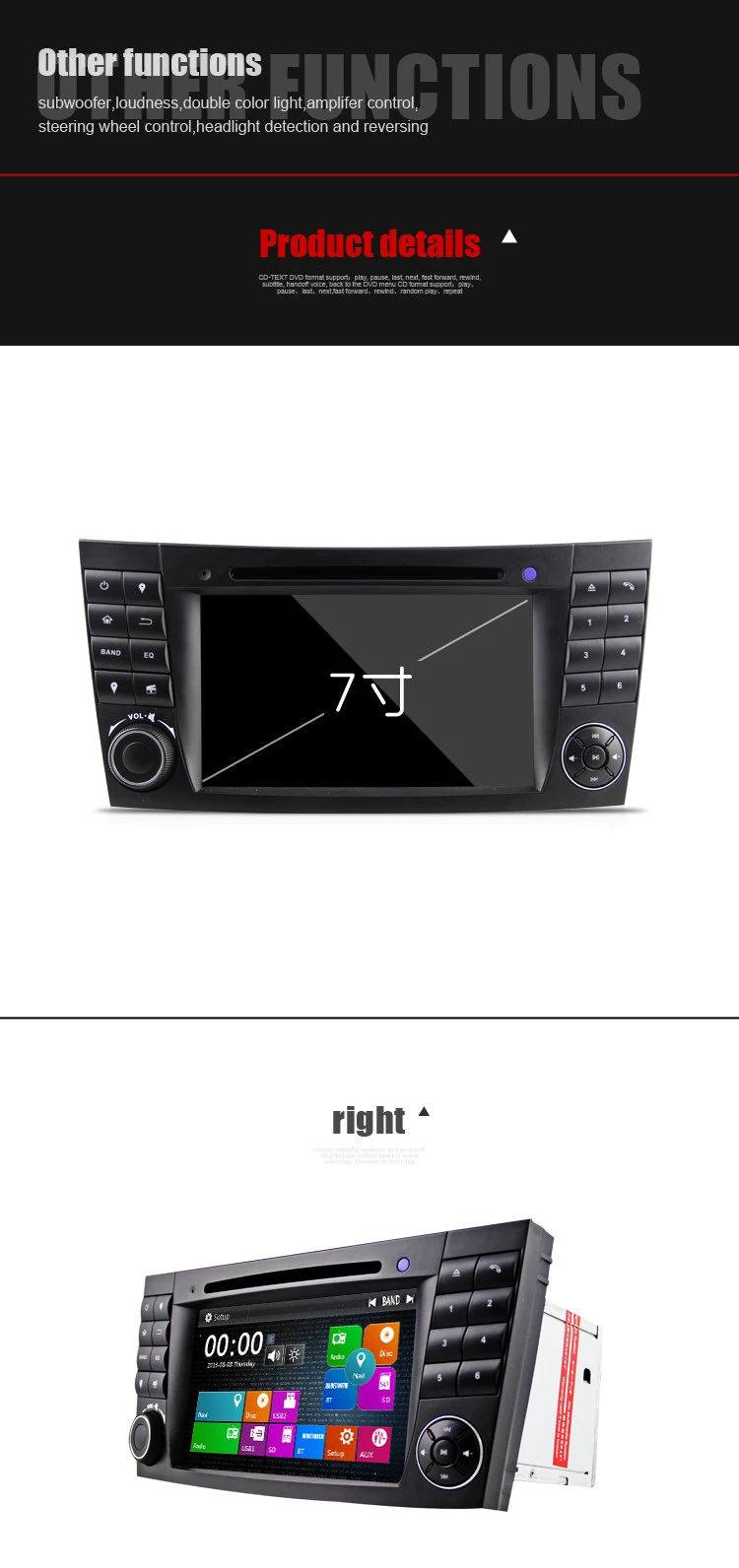 Sale Eunavi 2 Din Car DVD Radio Player GPS navigation for Mercedes/Benz W211 W219 W463 CLS350 CLS500 CLS55 E200 E220 E240 E270 E280 11