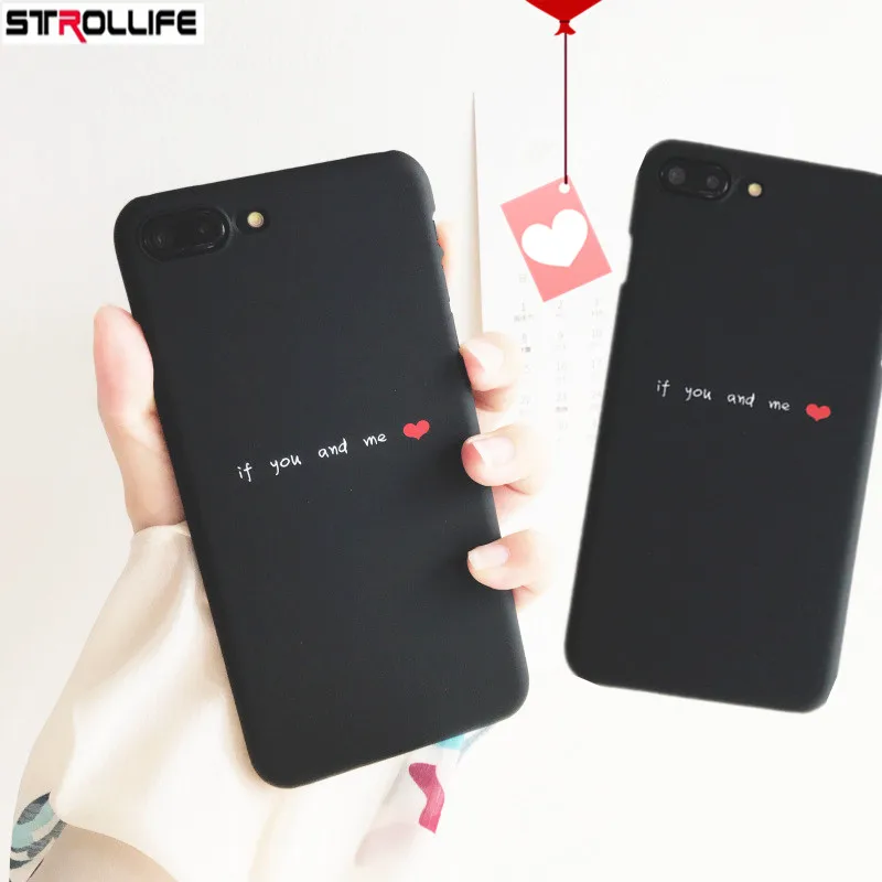 

STROLLIFE Letters YOU & ME Couples Phone Cases For iphone 6 case Love Heart Ultra Slim Hard PC Back Cover For iphone 6s 7 7Plus