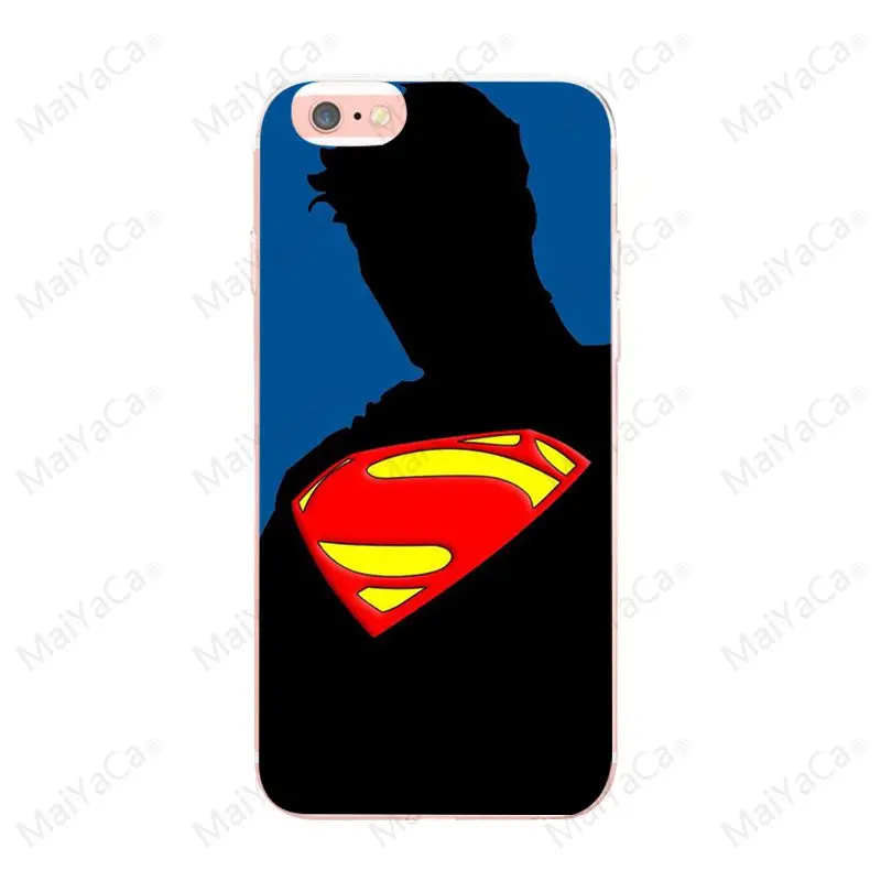 MaiYaCa Superman s equals hope for iphone X XS XR 5 5S SE case TPU Transparent For iphone 8 8plus 7plus Ultra Thin Silicone case - Цвет: 7