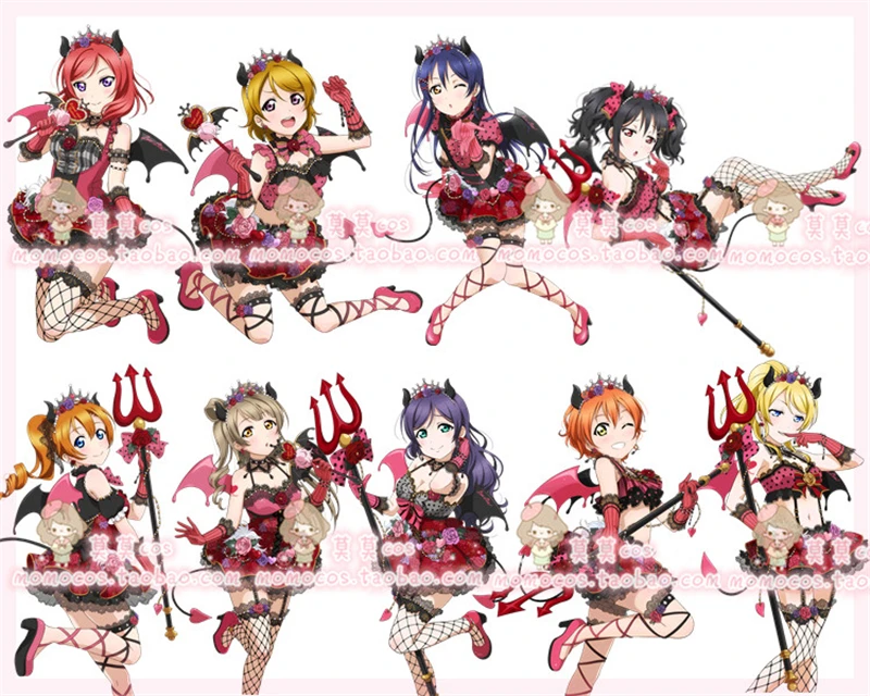 Love Live All Member Little Devil Косплей демона обувь аниме Cos обувь