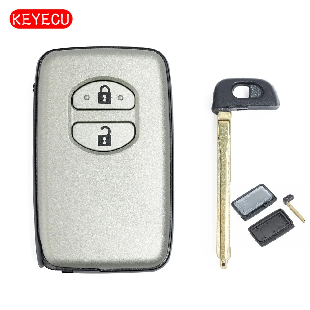 Keyecu умный чехол для ключей с дистанционным управлением 2 кнопки Toyota Avalon Camry RAV4 2007